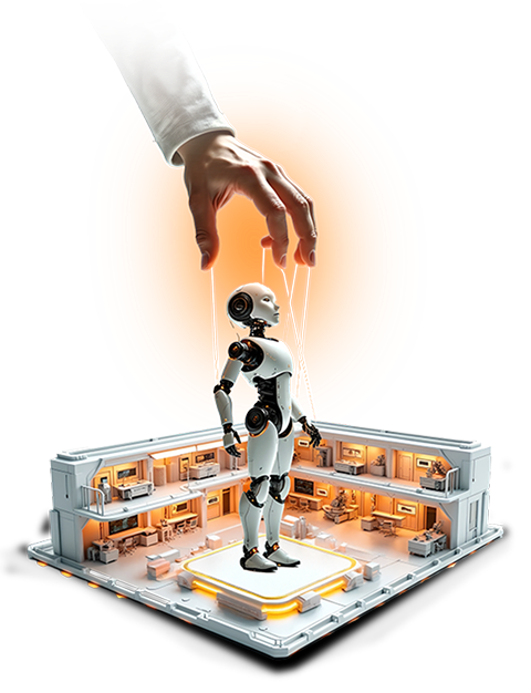 Foxsy AI robot in the lab